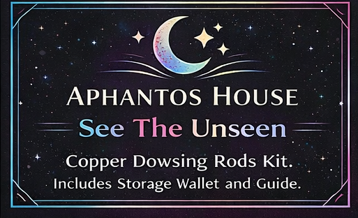 Aphantos House — Copper Dowsing Rods Kit packaging